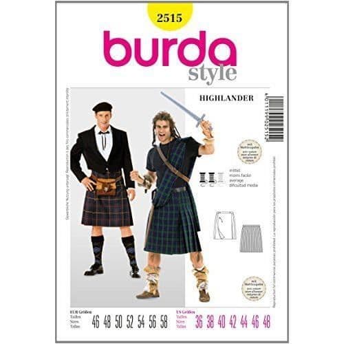 Burda B2515 Highlander sömnadsmönster 19 x 13 cm