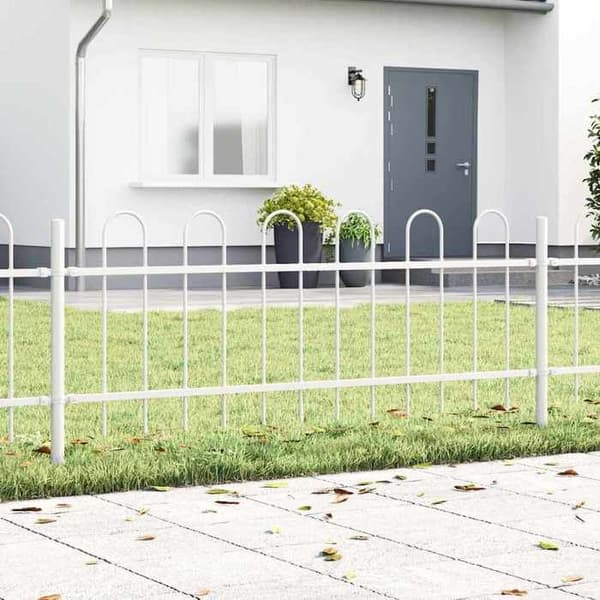 vidaXL Trädgårdsstängsel BOXTEL Vit 42003883