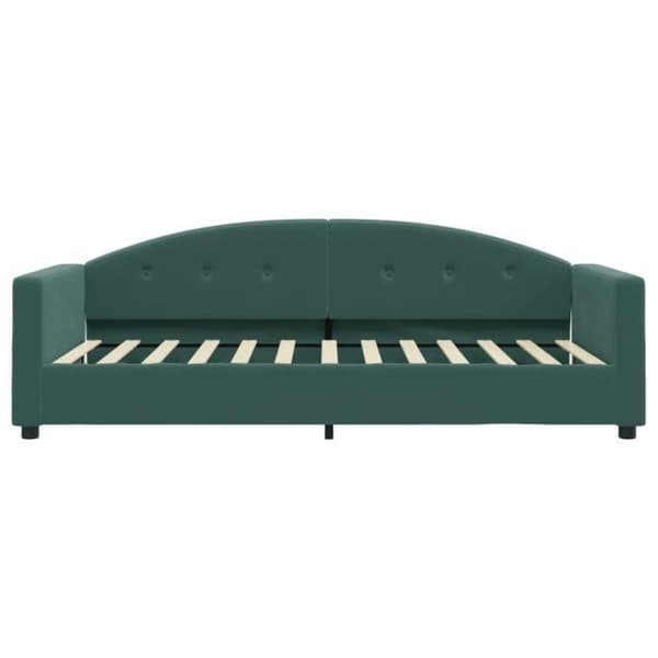 vidaXL Daybed Mörkgrön 90x200 cm Sammet 354138