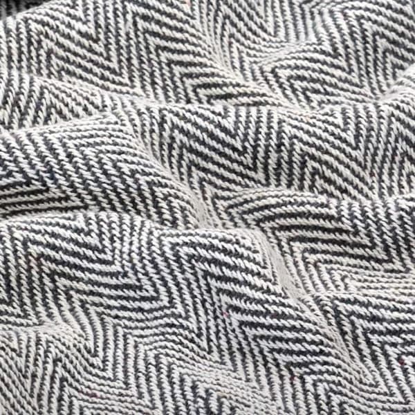 Täckning - vidaXL - 220x250 cm - Återvunnet bomull - Marinblå - Nutida design