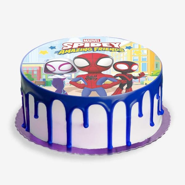 ÄTBART TUNGT DISK - MARVEL - SPIDEY - 20 CM - Flerfärgad - Barnkalas
