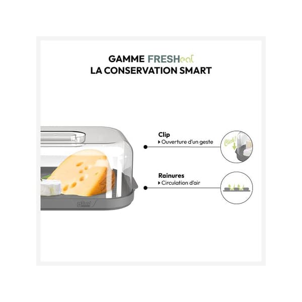 Ostlåda "Fresh Eat" grå - 5 fem enkelt smart