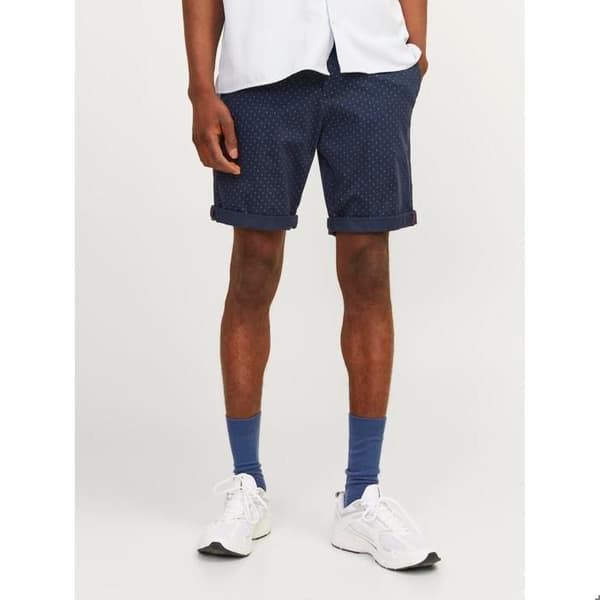 Kort tryckt Jack & Jones Bowie - marinblå kavaj