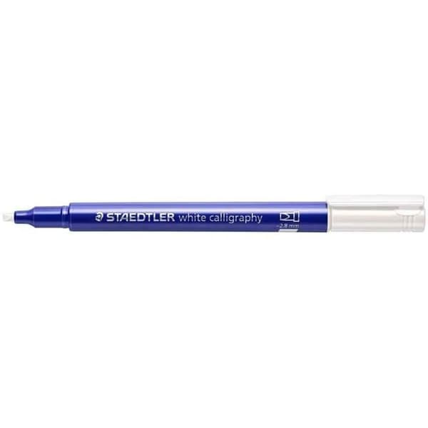 Permanent marker - STAEDTLER - Vit - Kalligrafipunkt - Opaque - Oföränderlig