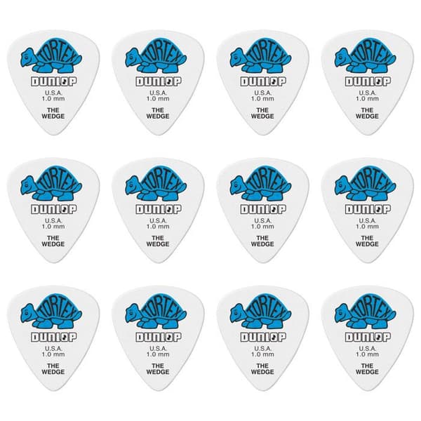 Dunlop 424P100 Tortex Wedge 1,00mm Förpackning med 12 Plektrum