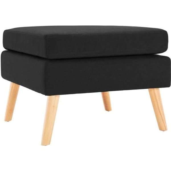 vidaXL Fotpall Svart Tyg