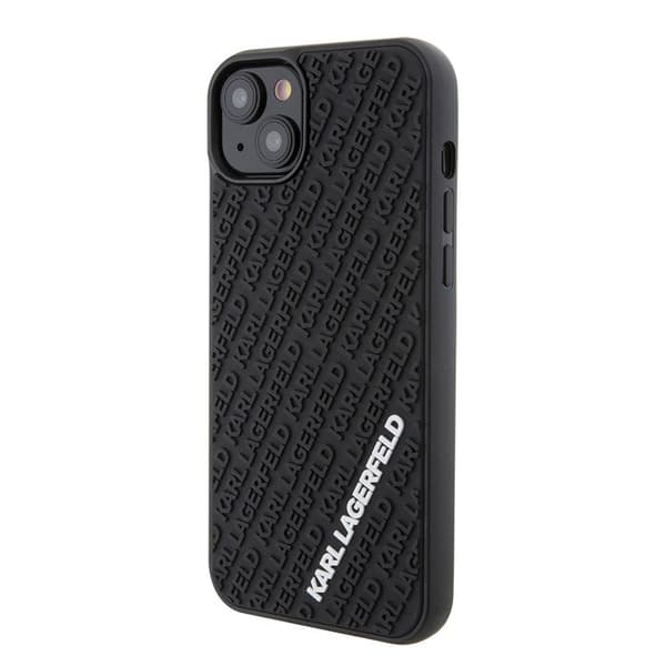 Karl Lagerfeld 3D-designskal för iPhone 15 Plus - Gummi Multi Logo