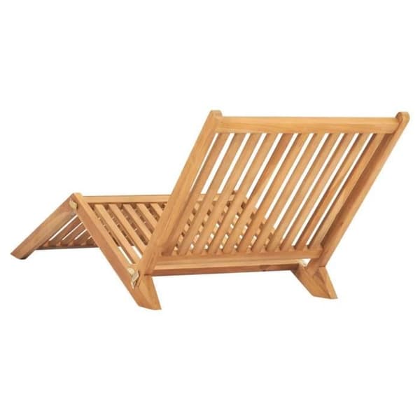 vidaXL Lounge stol, massiv teak
