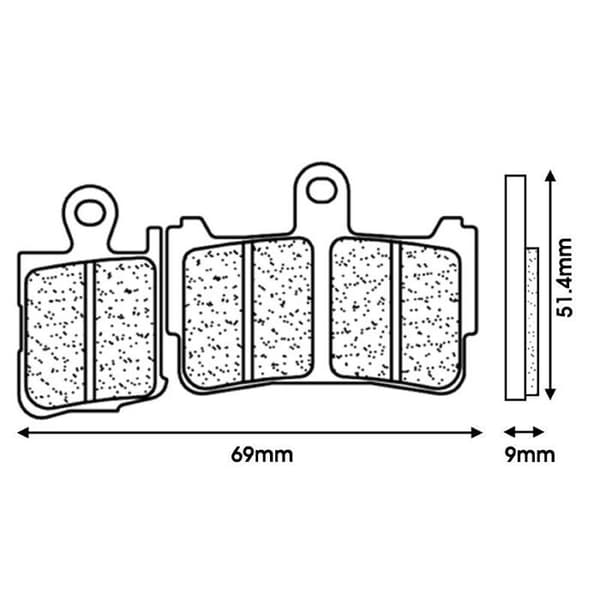 Set med Carbone Lorraine typ 1216 XBK5 bromsbelägg