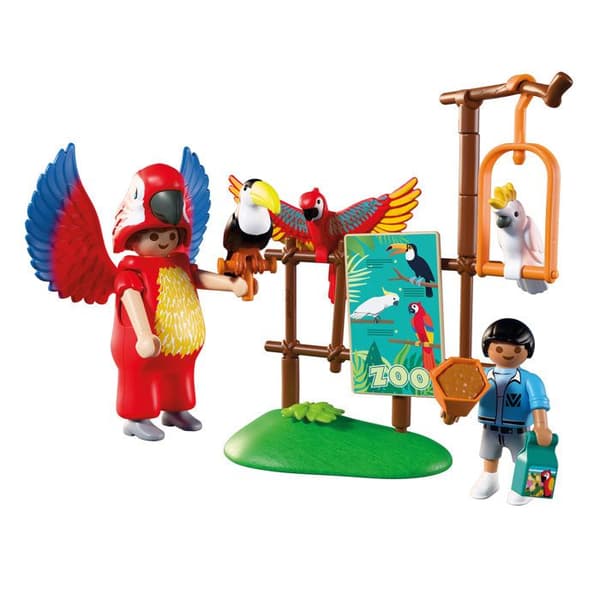 Playmobil 72074 Djurpark: Färgglad papegoja och barn