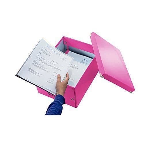 Leitz Coffret Click & Store A4 medium Rosa - Stapelbar förvaringslåda 281x369x200 mm