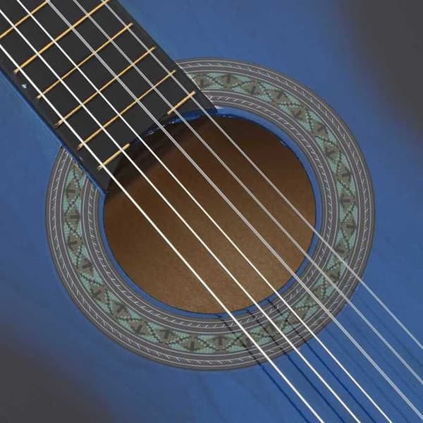 vidaXL klassisk gitarr för nybörjare Blå 4/4 39" basträ