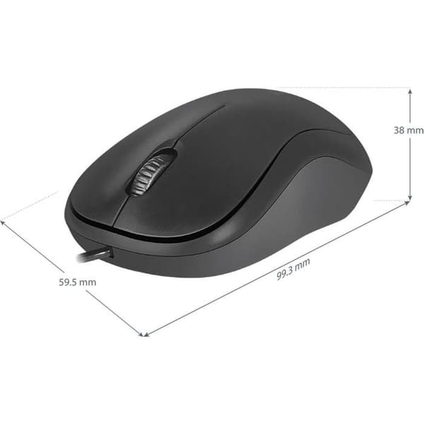 Datormus - DEFENDER - Raton MS-759 Patch - Optisk 1000DPI - 3 USB-knappar