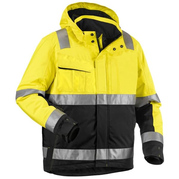 Högsynlig stretch vinterjacka Gul fluo/Svart XXL 487019873399 Blaklader
