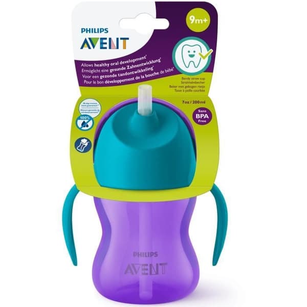 Sippkopp - PHILIPS AVENT - SCF796/02 - 200ml - 9 månader+ - Flexibel sugrör - Spillfri öppning