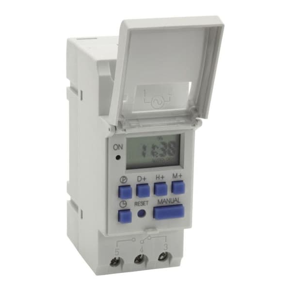 Elektronisk programmerare för TH35-skena - 16A - Astronomisk funktion - Vit KL-18721