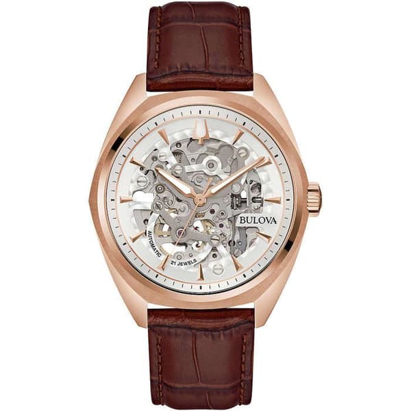 Klocka - Bulova - 97A175 - Brunt Läder - Automatisk - Analogisk
