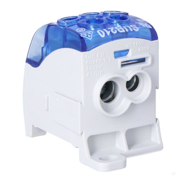 Universell distributionsblock SUB 210 Al/Cu 82050 SIMBLOCK, blå
