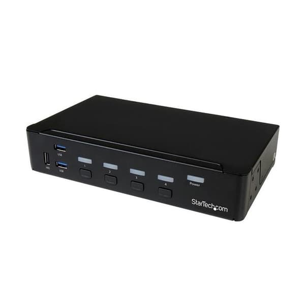 STARTECH 4-portars USB DisplayPort KVM-switch med inbyggd USB 3.0-hubb – 4K 30Hz