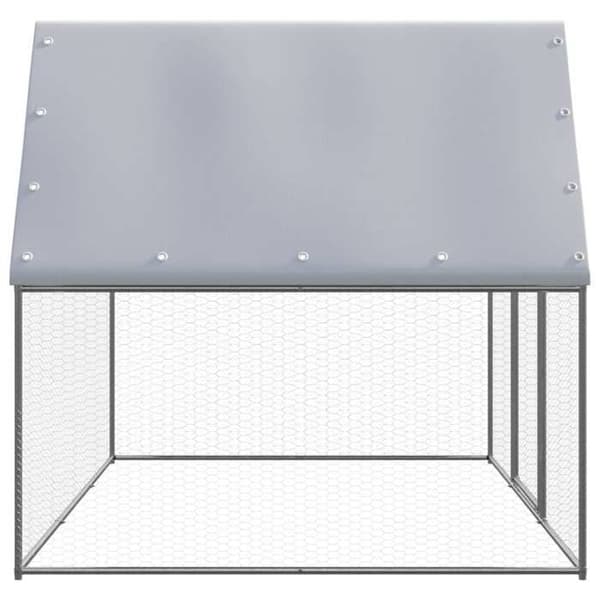vidaXL Utomhus Hönsgård 3x2x2 m Galvaniserat stål