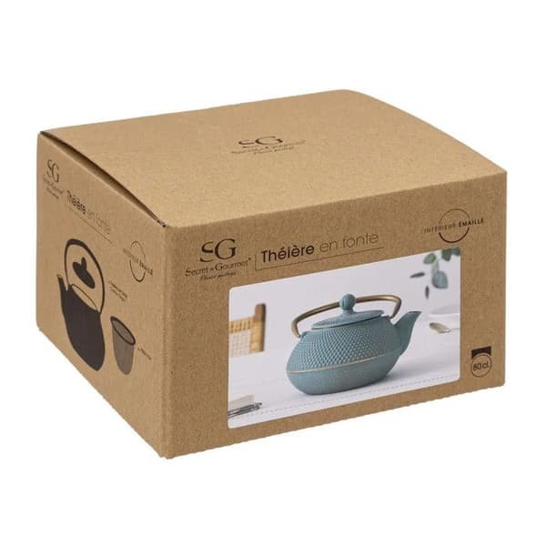 Teapot i gjutjärn "Jade" 80cl Grön