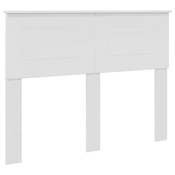 Sänggavel - VIDAXL - 138 cm - Blank vit - Ingenjörsträ - Nutida
