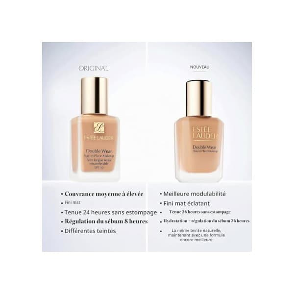Foundation - DOUBLE WEAR - Långvarig 36h - Matt finish - SPF10