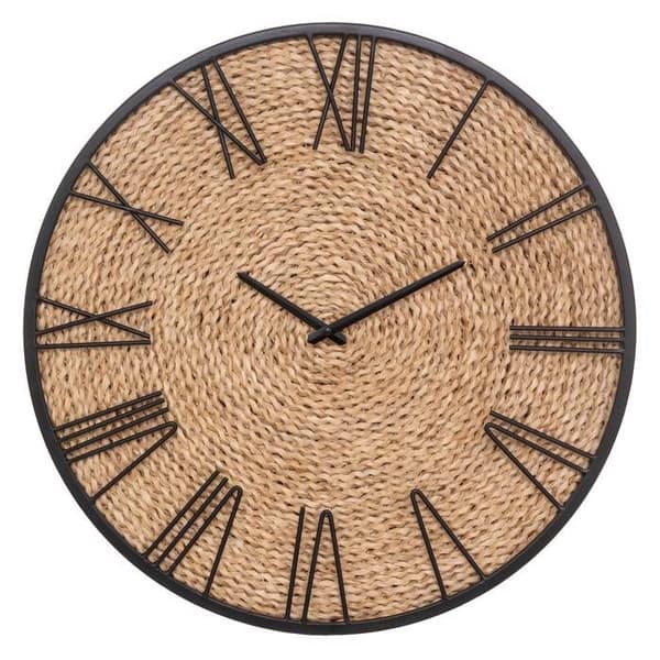 Klocka "Nico" halm D50cm - Atmosphera Inredningsdesigner
