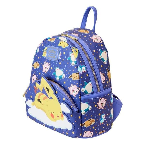 Mini Ryggsäck Loungefly | Pokemon | Pikachu Och Vänner Som Sover