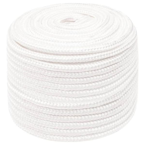 152564 vidaXL Båtkabel Vit komplett 12 mm 25 m Polypropen