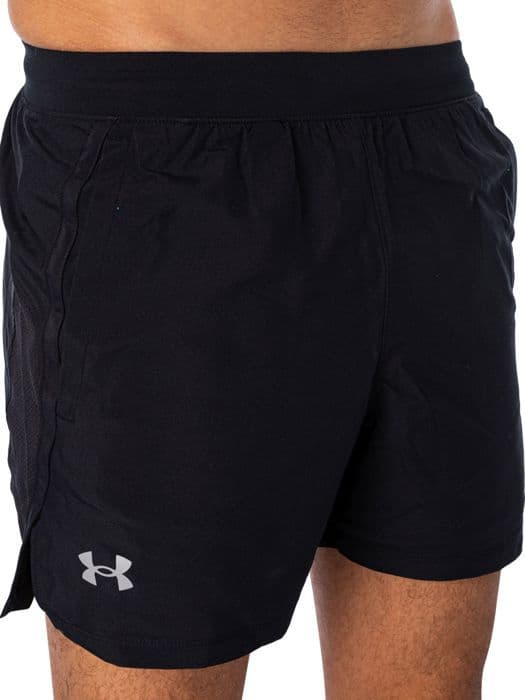 Shorts - UNDER ARMOUR - Launch 5 - Svart - 100% Polyester - Herr