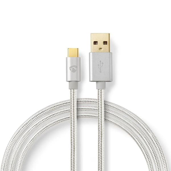 USB-kabel - NEDIS - USB 2.0 - Typ-C™ - 2 m - Guldpläterad - Flätad nylon
