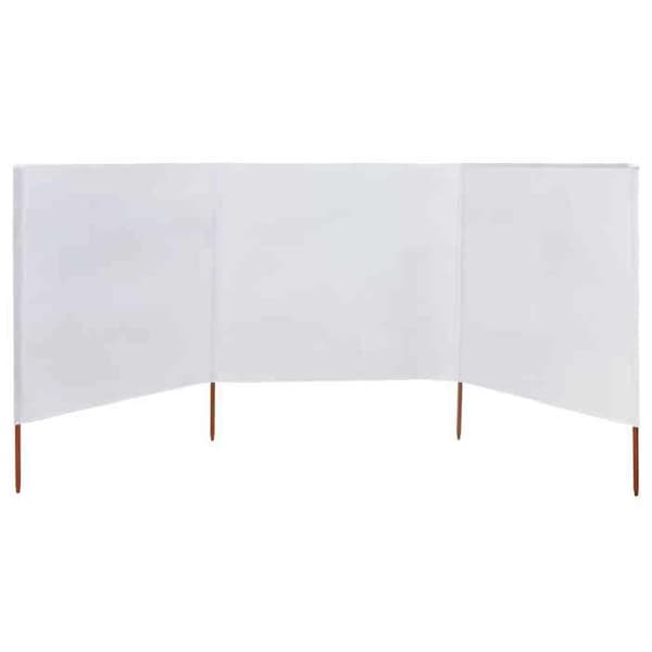 vidaXL 3-Panel Skärm Tyg 400 x 160 cm Sandvit