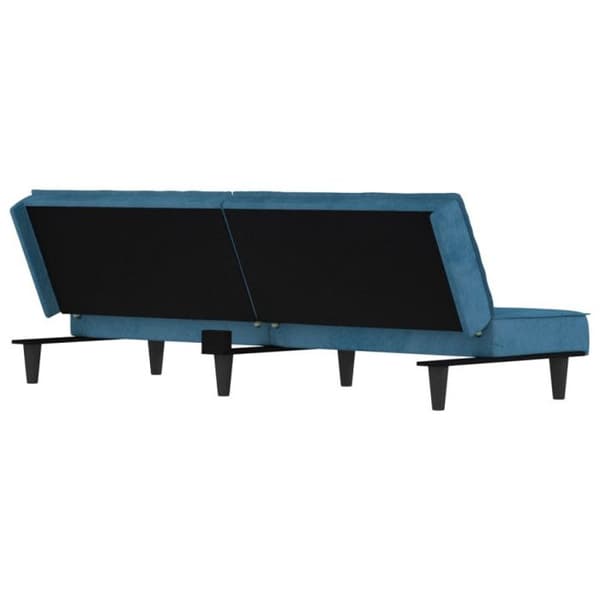 vidaXL Blå sammet sängsoffa 351906