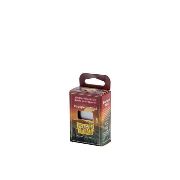 Pack 100 kortskyddsärmar Brädspel Dragon Shield Europeisk Mini 45 x 68 mm