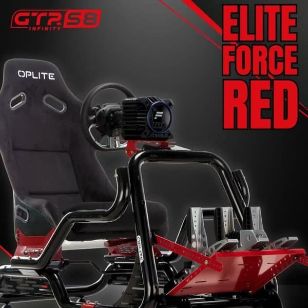Racing simuleringscockpit - OPLITE - GTR S8 Elite Force - Röd