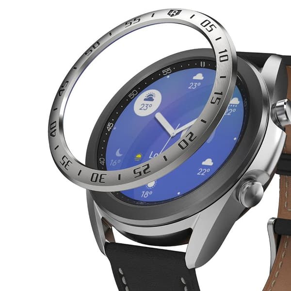 #Ringke - Glasstil - Samsung Galaxy Watch 3 41 mm - Silver rostfritt stål