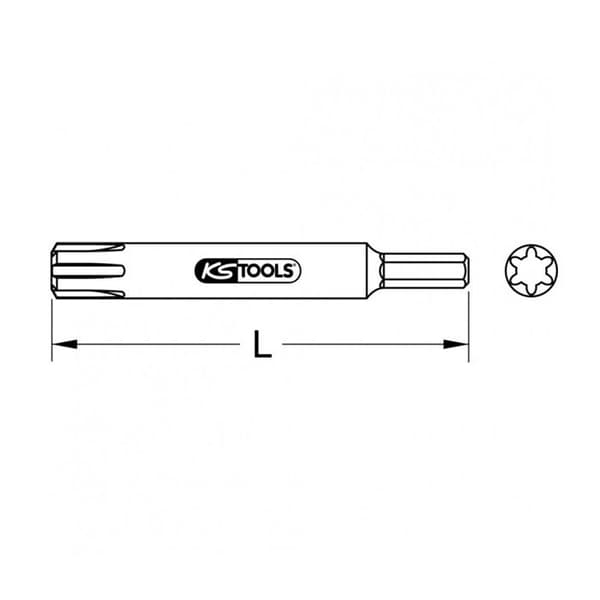 Slagskydd - KS TOOLS - M9 - 100mm - 5/16 - RIBE-spår
