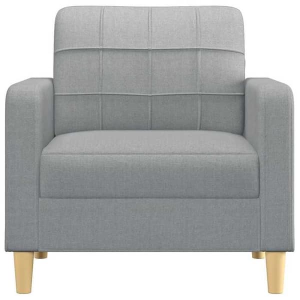 vidaXL Fåtölj Ljusgrå 60 cm Tyg 359075