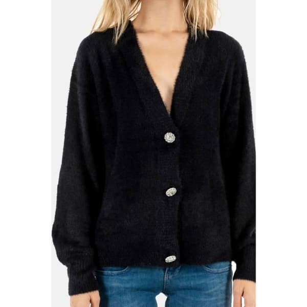 Gilets Cardigans Only Ella Svart - ONLY - Dam - Klassisk Krage