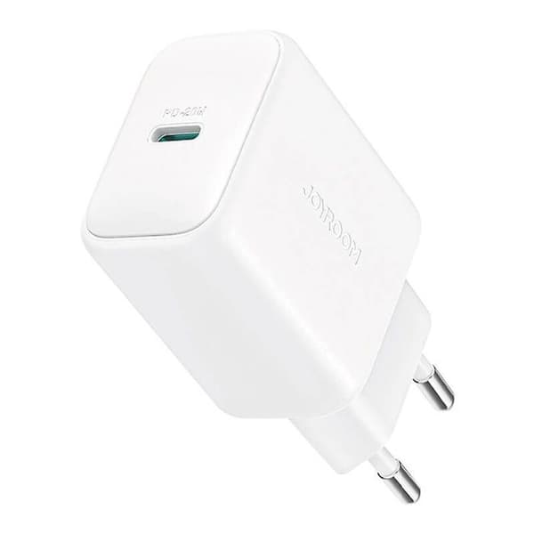 Laddare - JOYROOM - JR-TCF20 - PD 20W - USB-C/Lightning-kabel 1m - Vit