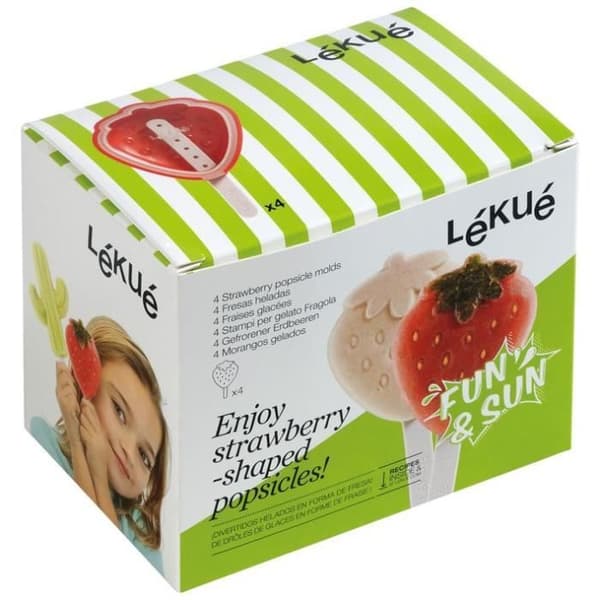 LÉKUÉ - Set med 4 jordgubbsglassformar