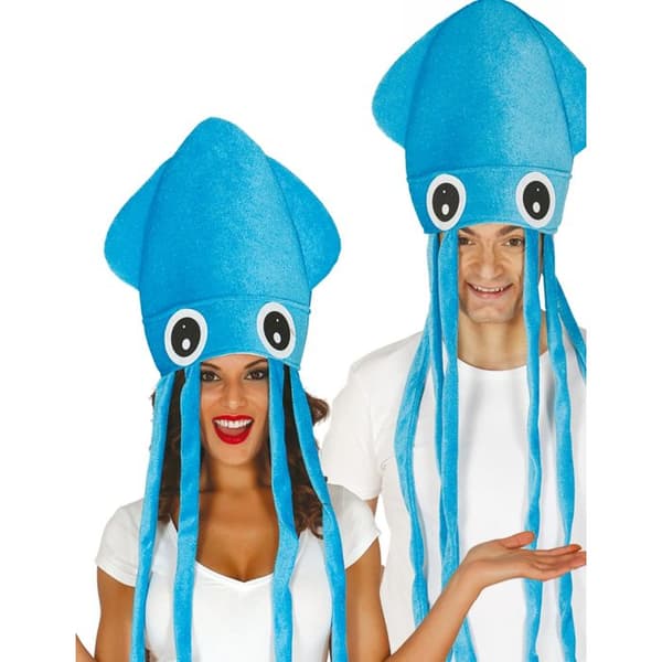 Blå vuxenbläckfiskhatt