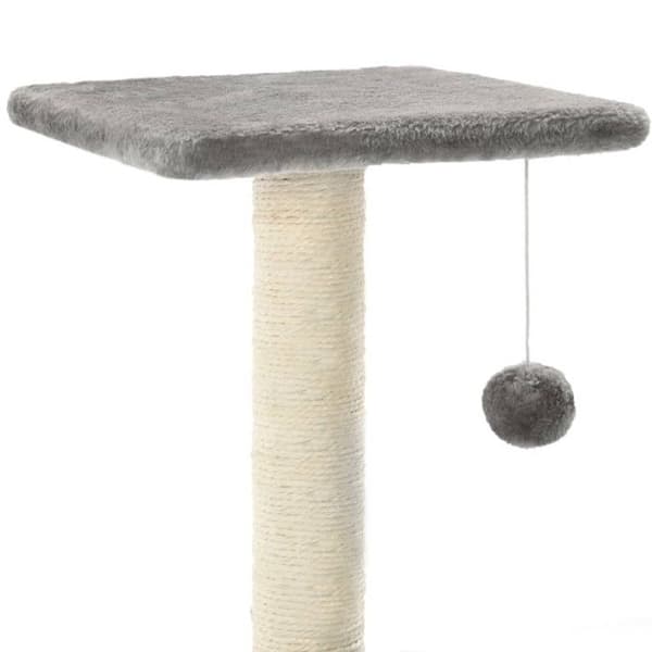 vidaXL Kattträd med Sisal skrapstolpar 65 cm Grå