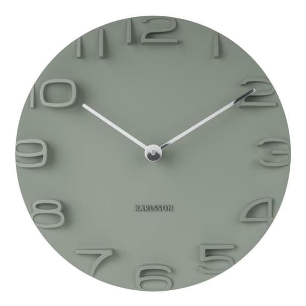 Väggklocka - Present Time - On the Edge - D42cm - Grön - Modern design