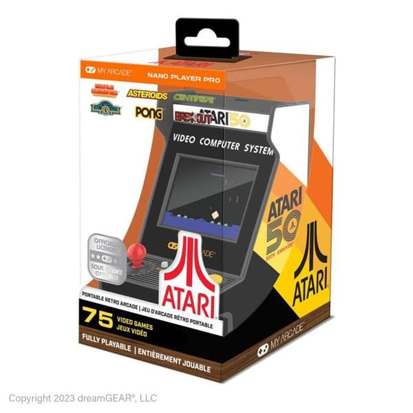 Bärbar konsol - Atari - Nano Player Pro - 50-årsjubileum - 100 spel - USB-C