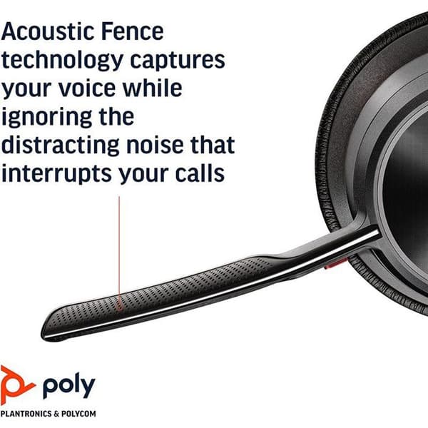 POLY VOYAGER FOCUS 2 Bluetooth, trådanslutet Stereo svart on-ear headset