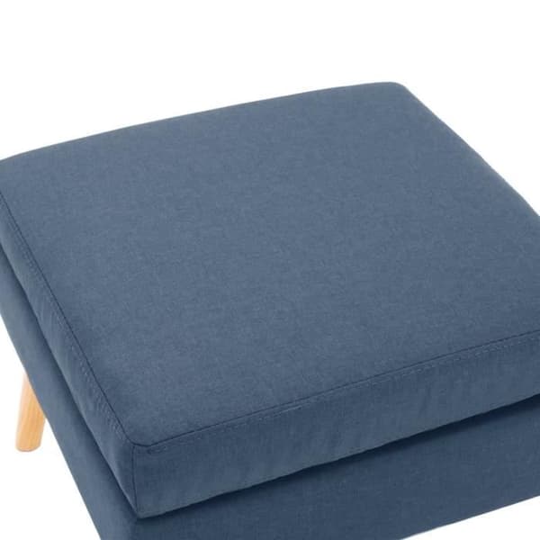 vidaXL Fotpall Blå Tyg