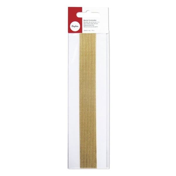 Vaxpärlsband, guld, 20x0,2cm, 11 st