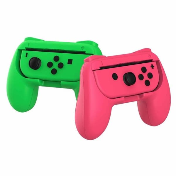 2 greppar för Joy-Cons rosa och grön